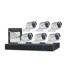 HIKVISION 6 unit 1080P night vision security cc camera Package