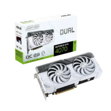 ASUS Dual GeForce RTX 4070 White OC Edition 12GB GDDR6X Graphics Card