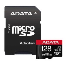 Adata High Endurance 128GB MicroSDXC/SDHC UHS-I Class 10 V30 A2 Memory Card with Adapter 