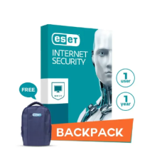 ESET Internet Security 2 User for 1 Year with a Free ESET Backpack
