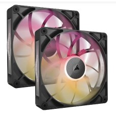 Corsair iCUE LINK RX140 MAX RGB 140mm PWM Black Dual Pack Casing Fan